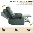 thumbnail image 2 of DREAMSIDEA Manual Wingback Recliner Chair Corduroy Recliners Sofa with Armrests & Backrest for Living Room, Pushback Recliner Wingback Chair Reading Chair( Green&3-Section Back, Set of 1), 2 of 6