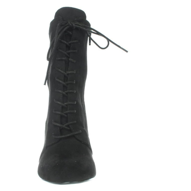Womens Steve Madden Elley High Top Lace Up Ankle Boots Black Walmart