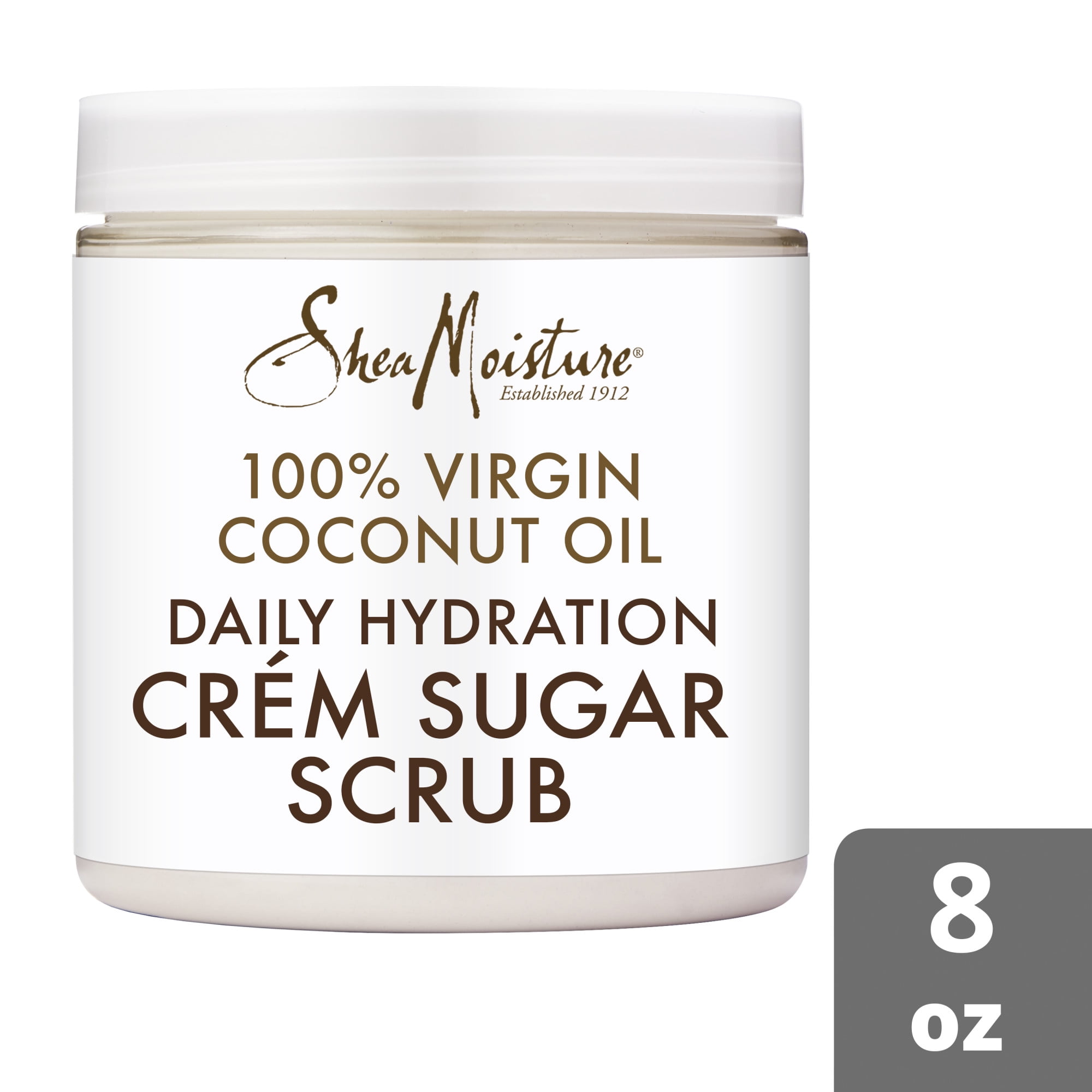 SheaMoisture Daily Hydration Crème Sugar Scrub 100% Virgin Coconut Oil 8 oz