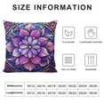 thumbnail image 5 of MDO  Decorative Throw Pillow Covers 18x18 Inches 3D Flower Cushion Cases Handmade Square Pillowcases for Couch Bed Living Room Home Decor Purple, 5 of 5