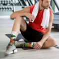 thumbnail image 6 of Men's Coat Of Arms Of ?haitians Novelty Athletic Socks Women's Digital Printing Funky Patterned Crew Socks, 6 of 7
