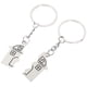 thumbnail image 1 of Couple House Keychains Set 2Pcs Silver Alloy for Decoration Key Rings Gift, 1 of 5