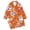 A158 Orange, variant on Yuncity Girls Pajamas Halloween Print Notch Collar Long Sleeve Long Pajama Set For Kids Nightwear Cozy Comfortable Sleepwear Size 3-4 Years Black