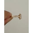 thumbnail image 2 of 3Ct Radiant Cut Lab Created Diamond Engagement Ring In 14K Yellow Gold Plated, 2 of 6