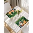 thumbnail image 5 of St. Patrick's Day Placemats Set of 4, Lucky Shamrocks Harp Beer Farmhouse Plaid Placemats for Dining Table, Place Mats for Kitchen Tabletop, Waterproof Wipeable Dining Table Mats Set, 5 of 9
