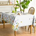 thumbnail image 3 of Spring Tablecloth 60×104 Inch, Floral Flowers Butterfly Birds Washable Table Cover for Party Picnic Dinner Decor, 3 of 6