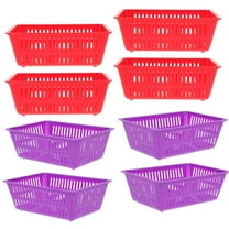 Masteelf  8 Pcs Wicker Basket with Lid Large Capacity Decorative Storage