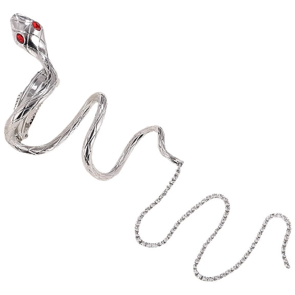 LEORX Metal Ponytail Clip Snake Accessories for Women Silver 2Pack