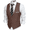 Brown, variant on Men's V-Neck Sleeveless Business Suit Vests Slim Fit Wedding Waistcoat