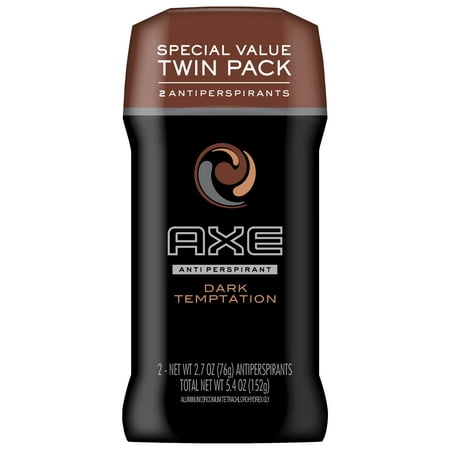 AXE Antiperspirant Deodorant Stick for Men Dark Temptation 2.7 oz, Twin (Best Axe Deodorant For Men)
