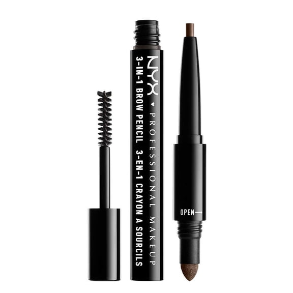 NYX 3 in 1 Brow Pencil, Powder Mascara, Espresso 1 ea
