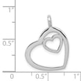thumbnail image 2 of Sterling Silver Rhodium-Plated Heart Pendant Made In Thailand qp4428, 2 of 2