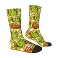 thumbnail image 2 of Goofa Tropical Summer Fruit Printed Men's Crew Socks, Soft Durable Breathable Moisture-Wicking with Odor Control Cotton socks, 2 of 9