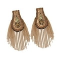 thumbnail image 2 of Segolike 2 Pieces Alloy Tassel Link Chain Epaulets Shoulder Epaulette Elegant Creative Costume Accessories DIY for Earrings Stage Show Brown, 2 of 8