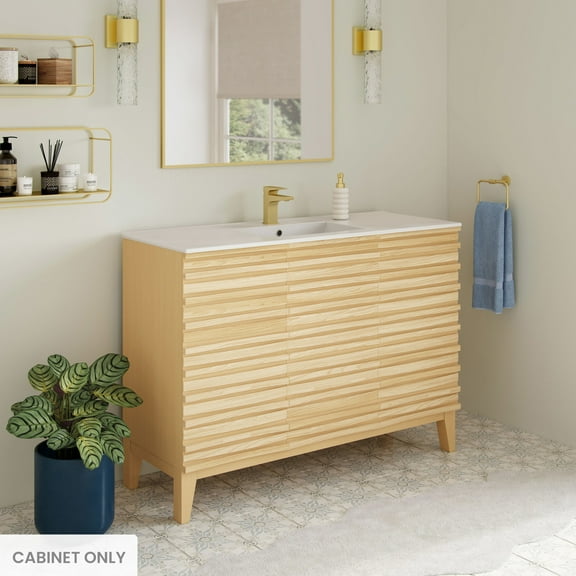 Cascade 48'' Bathroom Vanity in Natural Oak - Cabinet
