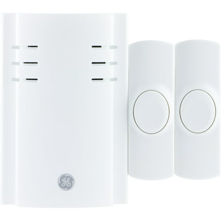 GE Plug In Wireless Door Chime with 2 Buttons, 8 (Best Plug In Doorbell)