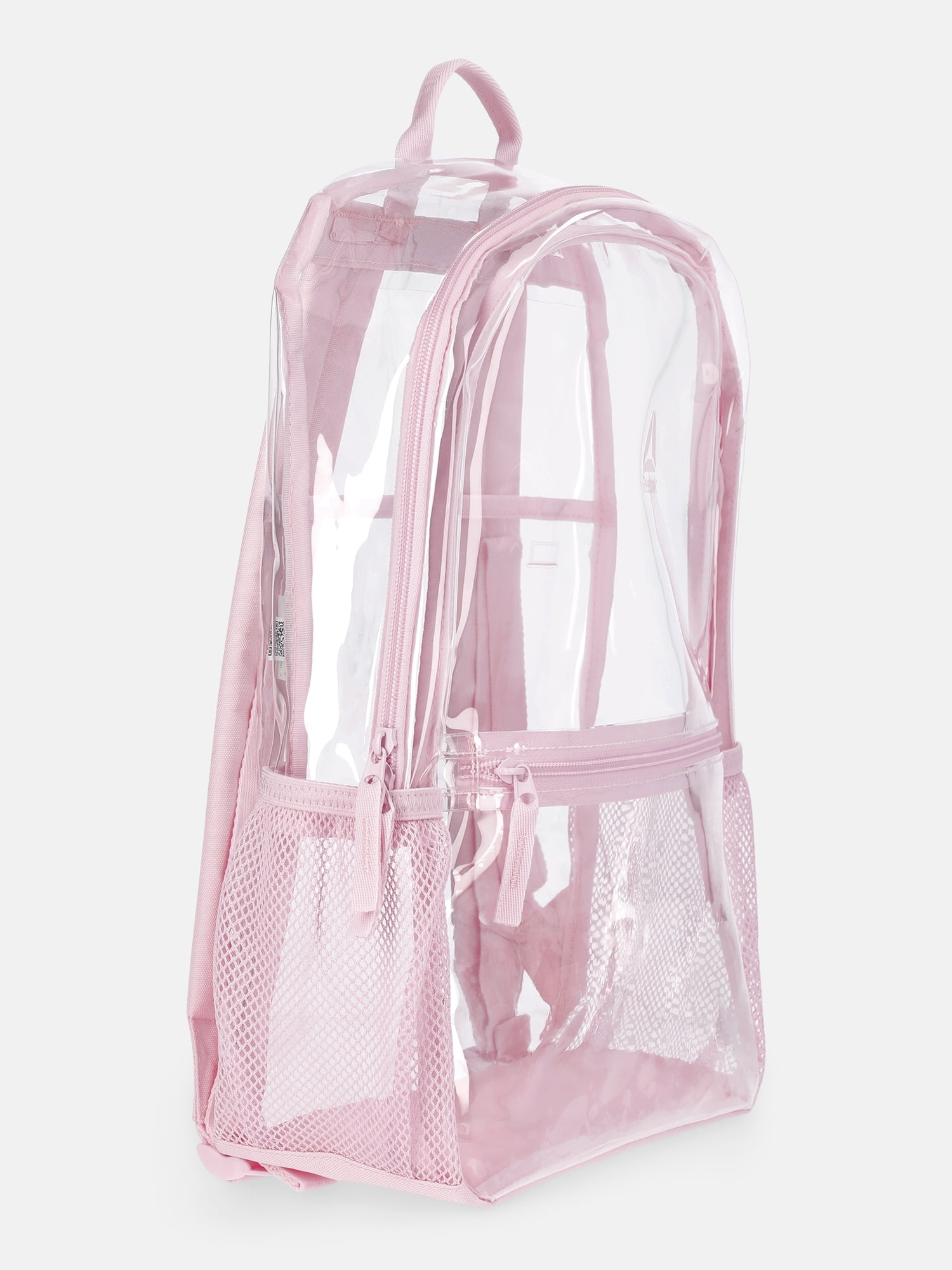 Reebok Kids' Kiwi 17" Clear Backpack, Pink Tulle