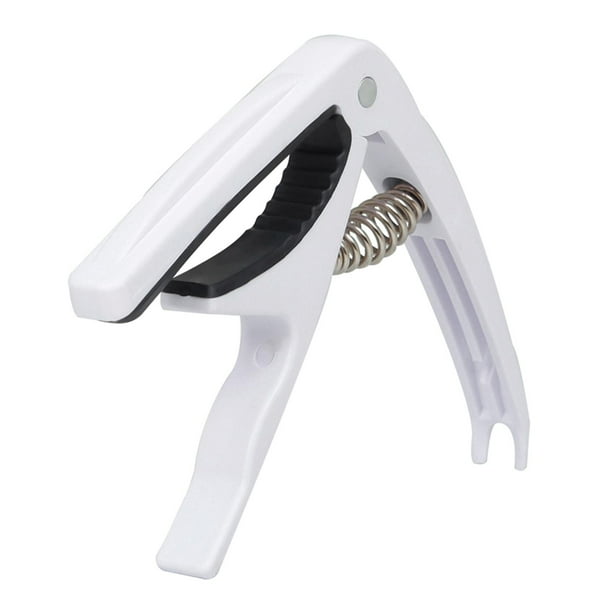 Cejilla de guitarra para guitarra acústica, guitarra eléctrica, bajo, ukelele de una sola mano Blanco