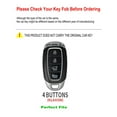thumbnail image 2 of for Hyundai Key Fob Cover Case Metal Shell Smart Key Holder protector Compatible for Kona Palisade Santa Fe Elantra GT Accent Veloster 4 Button, 2 of 7