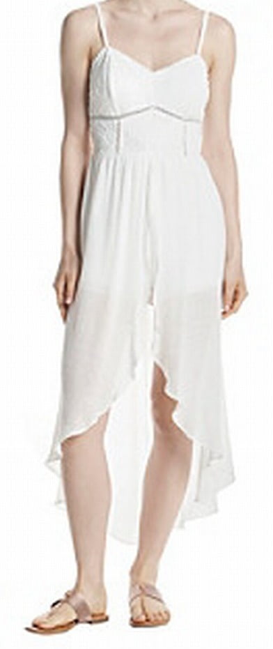 white high low romper