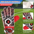 thumbnail image 3 of Gants de Gardien de But de Football pour Enfants de Taille 5/6/7 avec Sangle de Poignet Réglable Anti-Dérapant, 3 of 9