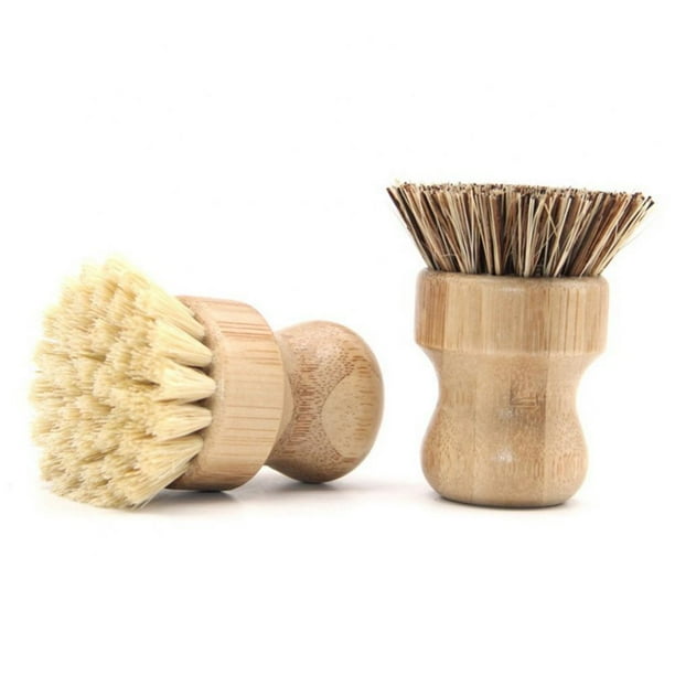 Dish Scrub Brushes, Kitchen Wooden Cleaning Scrubbers Set for Washing