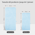 thumbnail image 5 of Set 2 Toallas Baño Lana Coral Suave De Alta Densidad, Color Azul Celeste, 5 of 5
