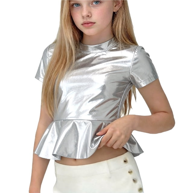 Disfraces de Niños Niños Primavera Y Verano Festival de Color Sólido Carnaval Fiesta Performance Cuello Redondo Camiseta Top para Niños Disfraz de Niño Pequeño