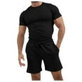 thumbnail image 2 of Ensemble d'Été 2 Pcs pour Hommes Chemises à Manches Courtes et Shorts de Plage, 2 of 3