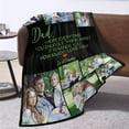 thumbnail image 4 of AISENIN Personalized DAD Blanket with Photo Customized Picture Flannel Blanket with Text for Couples Lovers Girlfriends Boyfriends Dad Mom, 4 of 5