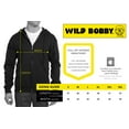 thumbnail image 2 of Wild Bobby,Vintage Distressed Genuine Ford Parts Cars and Trucks Front and Back Graphic Zip Up Hoodie Sweatshirt, Heather Grey, Medium, 2 of 2