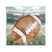 Stupell Industries Abstract Football Field Abstract Painting Unframed Art Print Wall Art, 12 x 12