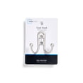 thumbnail image 4 of Mainstays, Double Hook Satin Nickel Metal Hooks, for Hanging Towels and Coats, 10 lbs Capacity, 1 Pc, 4 of 7
