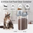thumbnail image 3 of Storage Container,  Pourable Container Airtight with Large Spout & Cup,  Plastic  Dispenser for , Bird Seed, Rice, Flour (Dark Gray, 2.5L), 3 of 6
