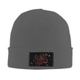 thumbnail image 3 of ZICANCN Bonnet Tricoté Lettres Chapeau d'Hiver Anglais Doux Chaud Chapeaux Classiques pour Hommes Femmes Signe Rouge, 3 of 6
