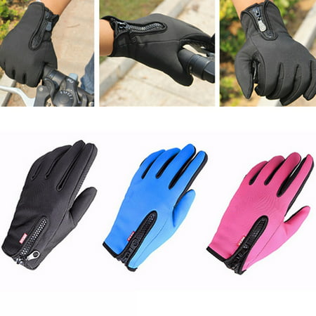 1 Pair Outdoor Windproof Waterproof Winter Thermal Warm Touch Screen Gloves Mittens Fleece Snowboard Skiing Riding Cycling Bike Sports