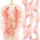 thumbnail image 1 of Cinta iridiscente plisada con volantes Ganeen, organza roja coral, 16 pulgadas, 1 of 6