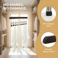 thumbnail image 4 of Unique Bargains 2Pcs Wood Minimalist Hangers With 10 Clips Vinatge, 4 of 6