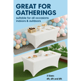 thumbnail image 6 of Craft And Party Fitted Stretch Wrinkle-Free Washable 4ft Light Blue Spandex Tablecloths, 6 of 6