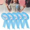 thumbnail image 4 of 5Pcs Happy Birthday Ribbon Rosette Badge For Party Decoration Clothing, Clear Pattern, Durable Metal, 4 of 8