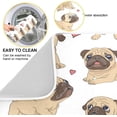 thumbnail image 2 of Funny Cartoon Dogs Pugs Puppies Dish Drying Mat Reversible Microfiber Kitchen Dish Mat Super Absorbent Dish Drainer Mat for Kitchen Counter, 18"x24", 2 of 7