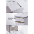 thumbnail image 4 of Portarrollos de papel higiénico adhesivo Baño montado en la pared Soporte de papel higiénico a prueba de mascotas blanco Portarrollos de papel higiénico impermeable de plástico con tapa, 4 of 5