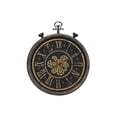 thumbnail image 2 of 24" Round Vintage Industrial Wall Clock Exposed Gear Mechanism, Classic Roman Numerals & Antique Brown Finish for Farmhouse, Office, or Living Room Decorx, 2 of 4