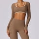 thumbnail image 5 of Camisetas de Yoga de manga larga para mujer, Top Sexy con Espalda descubierta, entrenamiento, gimnasio, Top corto de entrenamiento, Top acolchado para ejercicio, ropa de gimnasio, ropa activa, 5 of 5