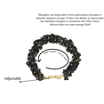 thumbnail image 2 of Shungite Natural Chips Bracelet - Crystal Chip Adjustable Bracelet and Healing Stones (Fuse Wire), 2 of 6