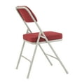 thumbnail image 3 of (Pack of 2) NPS 3200 Series Premium 2" Fabric Upholstered Double Hinge Folding Chair, New Burgundy, 3 of 6