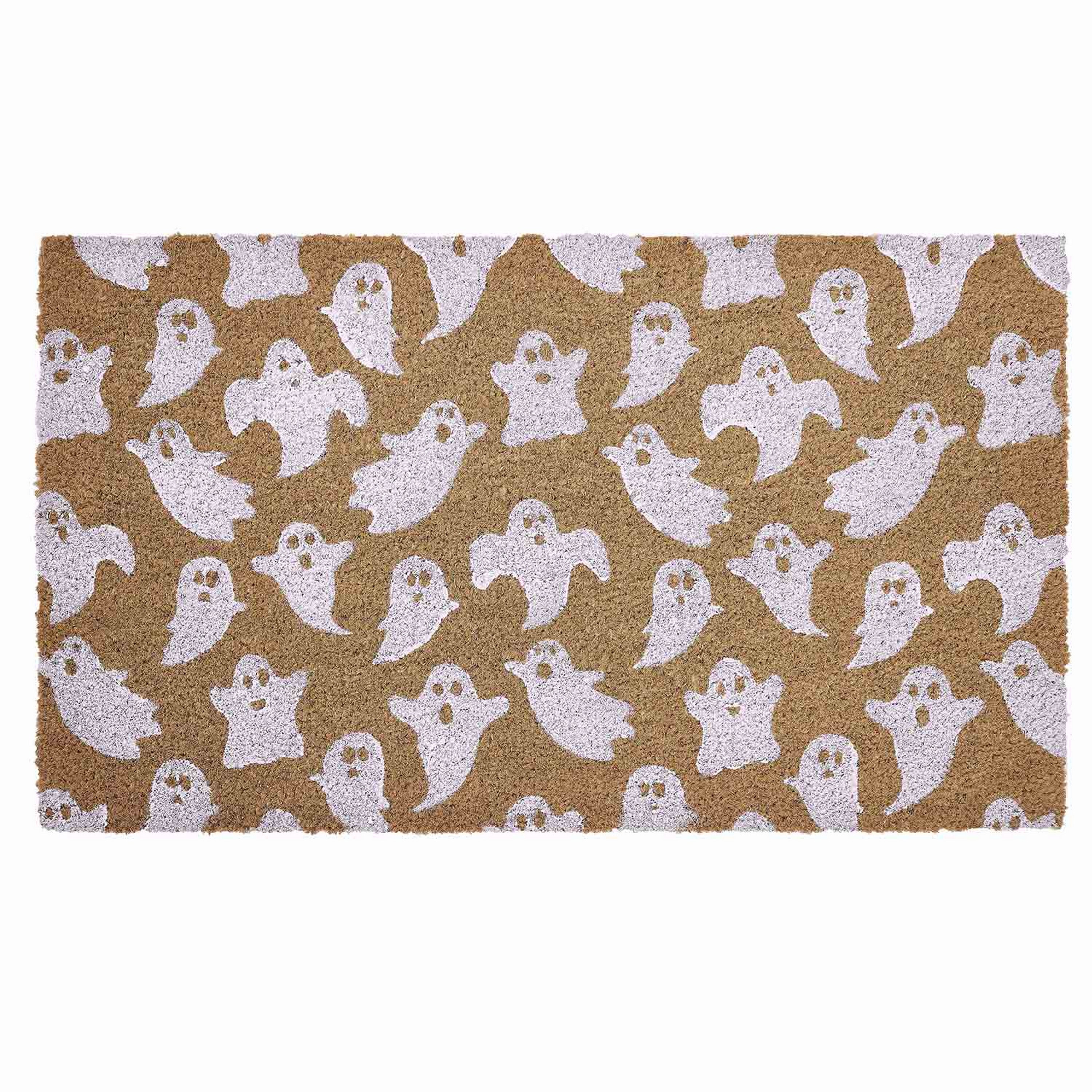 VCNY Home Flying Ghost Multicolor Halloween Coir Outdoor Doormat, 18" x 30"