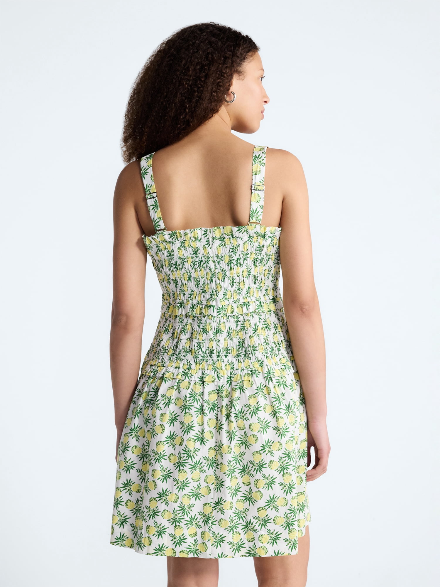 Free Assembly Women's Tiered Smocked Mini Dress, XS-XXL