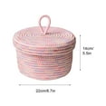 thumbnail image 2 of Mouliraty Woven Rope Basket Mini Woven Basket Cute Toy Storage Basket Towel Storage, 2 of 3