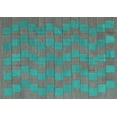 thumbnail image 1 of Ahgly Company Indoor Rectangle Abstract Turquoise Blue Contemporary Area Rugs, 6' x 9', 1 of 4